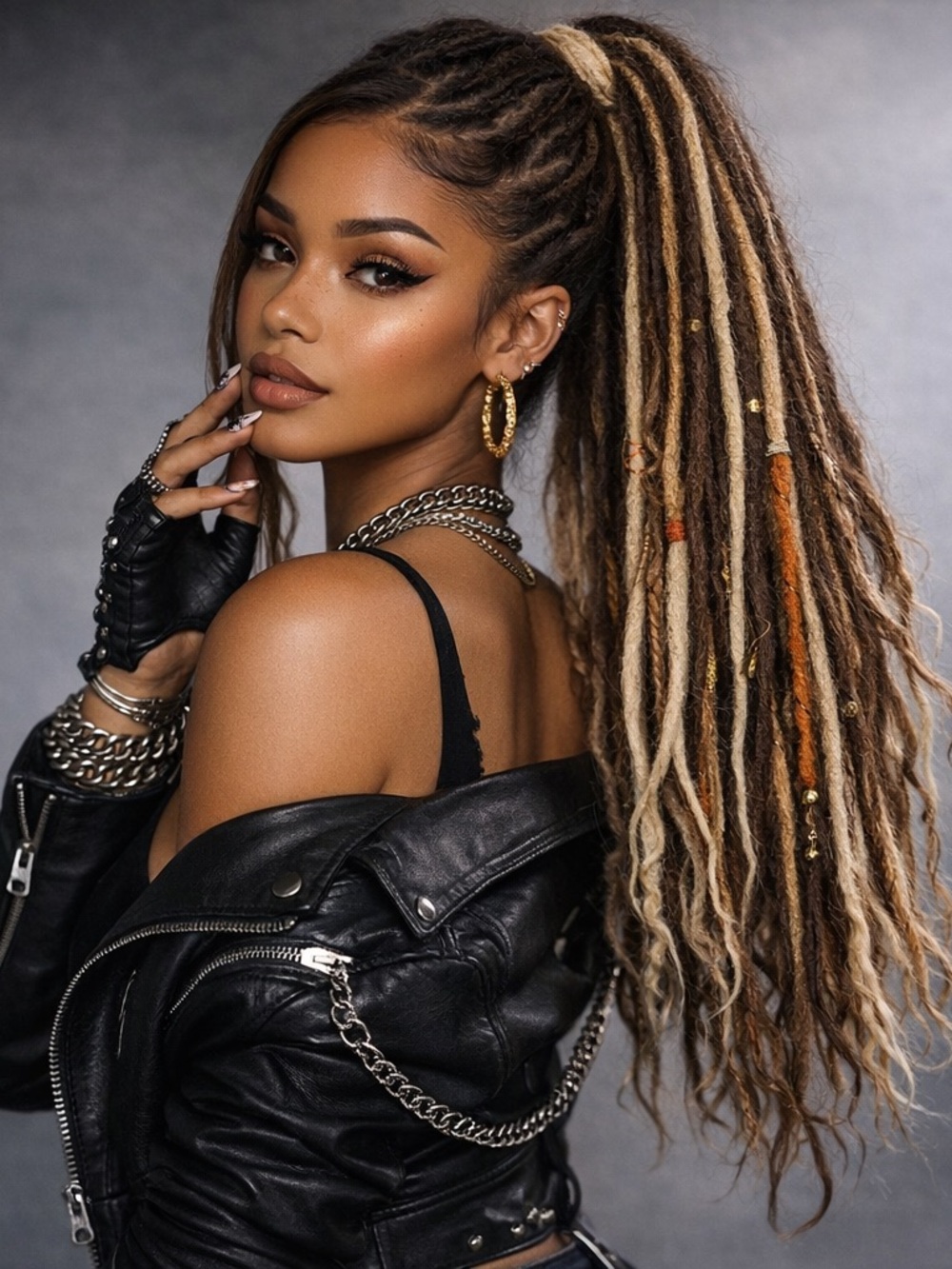 Golden Nomad Luxe 32” Boho Dread Ponytail Extension